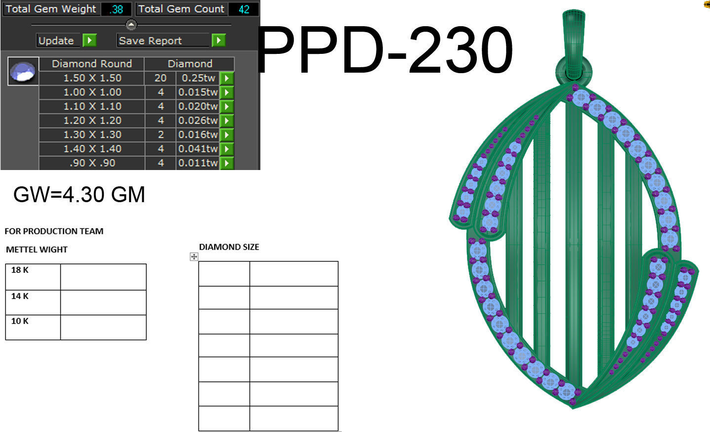 Diamond Pendant for Women 3D print model_18