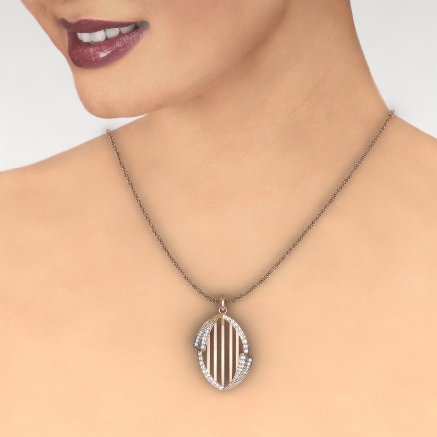 Diamond Pendant for Women 3D print model_7