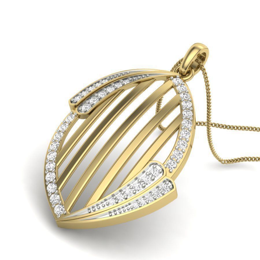 Diamond Pendant for Women 3D print model_2