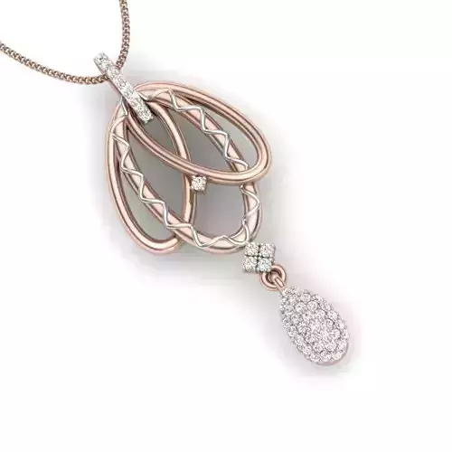 Women necklace pendant 3dm stl render detail