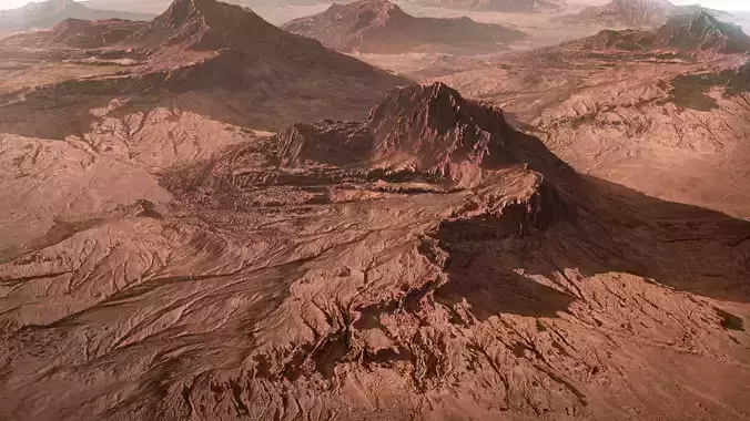 Realistic Sandy Terrain 3D model