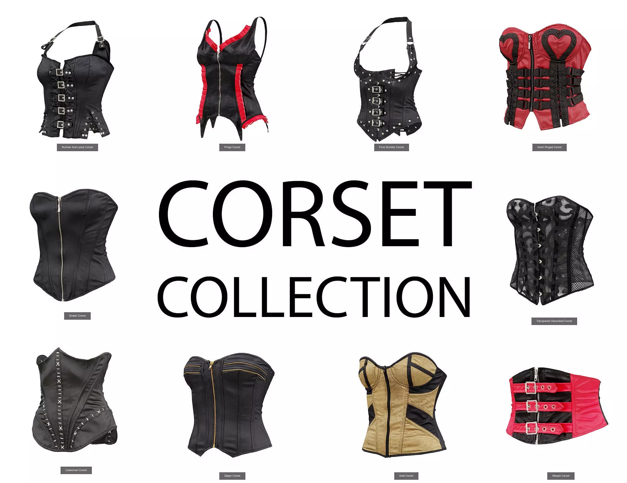 10 Corsets 3D Model Collection_0