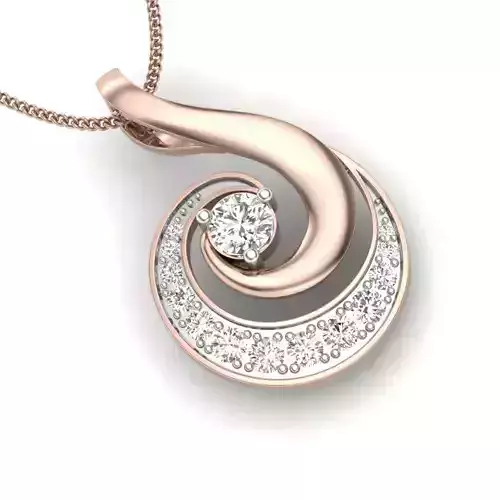 Women necklace pendant 3dm stl render detail