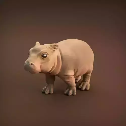 Baby Hippo for 3D Printing