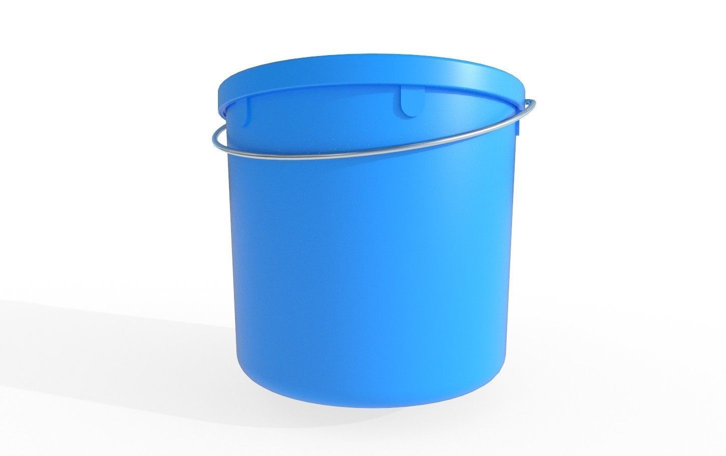 Plastic Bucket M1 Low-poly 3D model_3