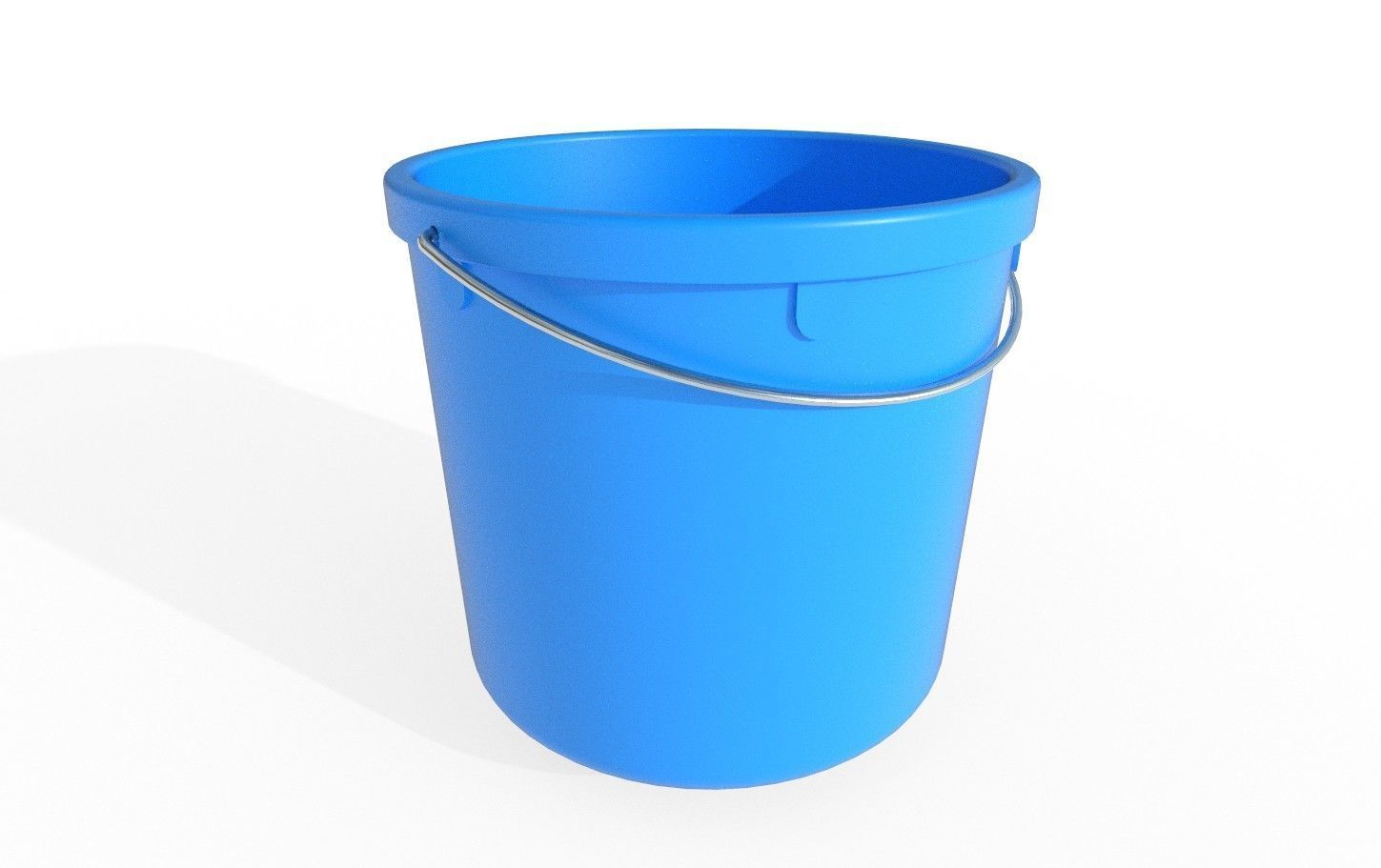 Plastic Bucket M1 Low-poly 3D model_9