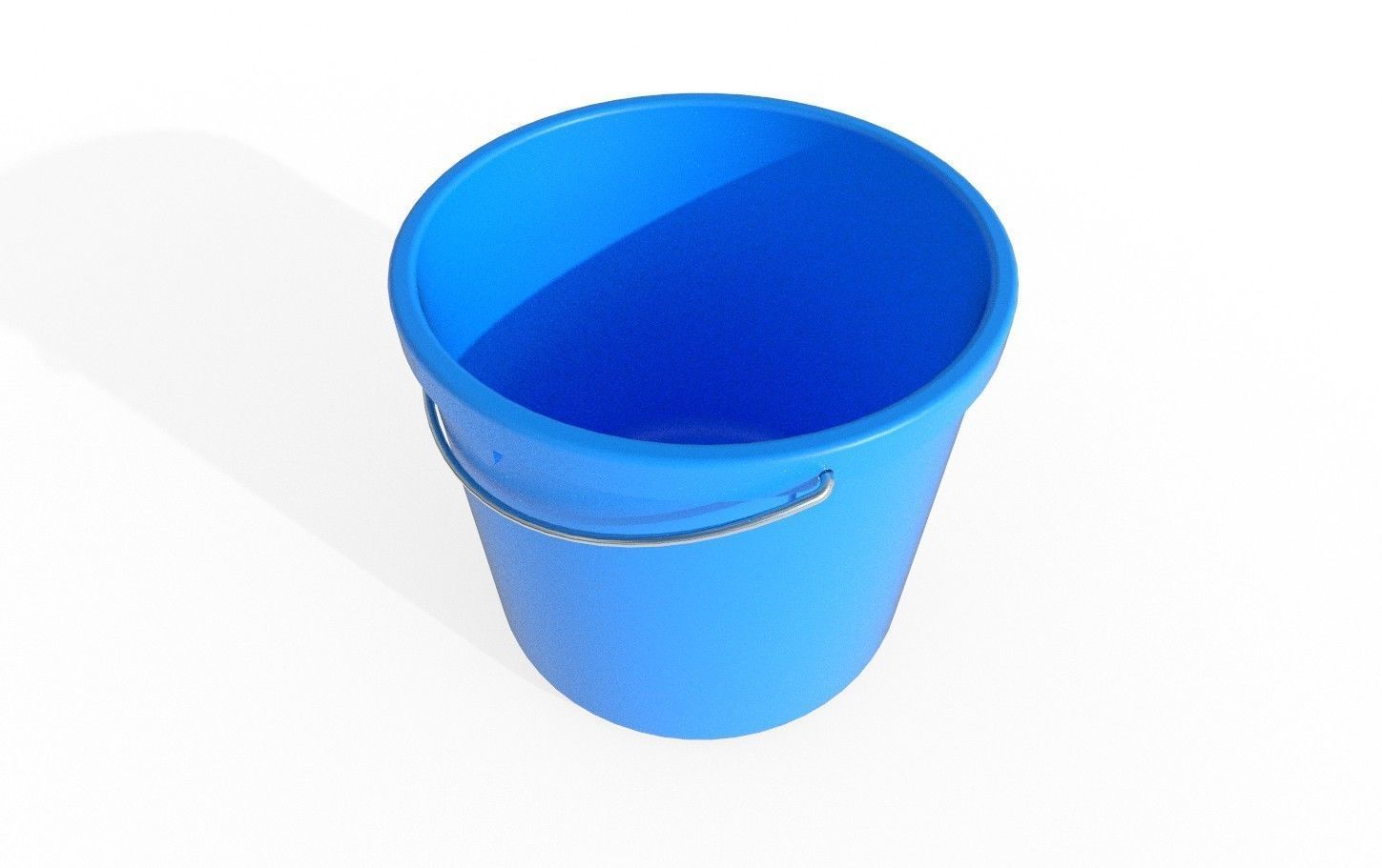 Plastic Bucket M1 Low-poly 3D model_6
