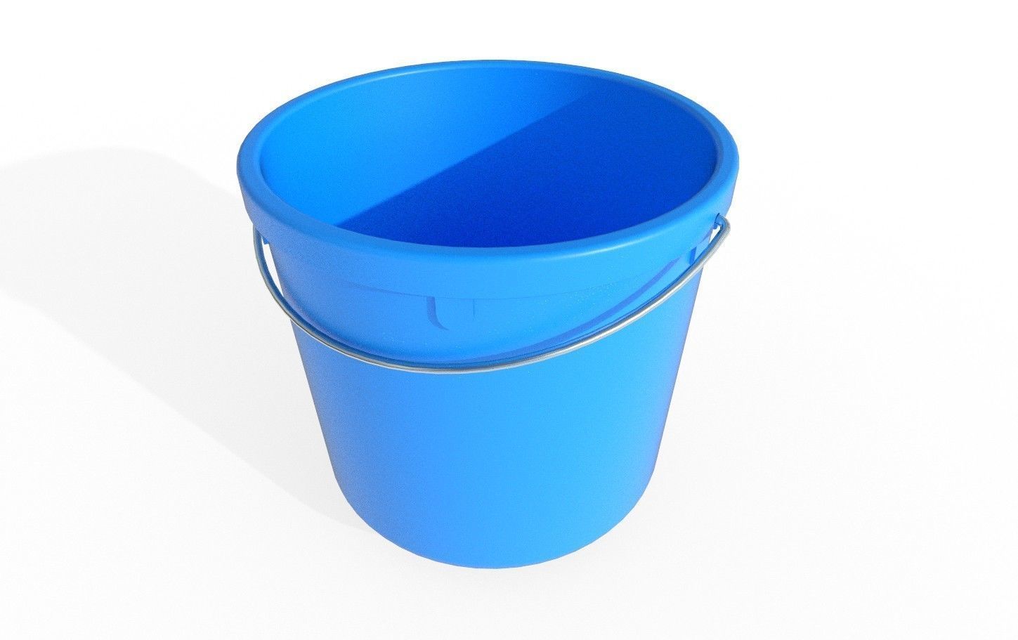 Plastic Bucket M1 Low-poly 3D model_4