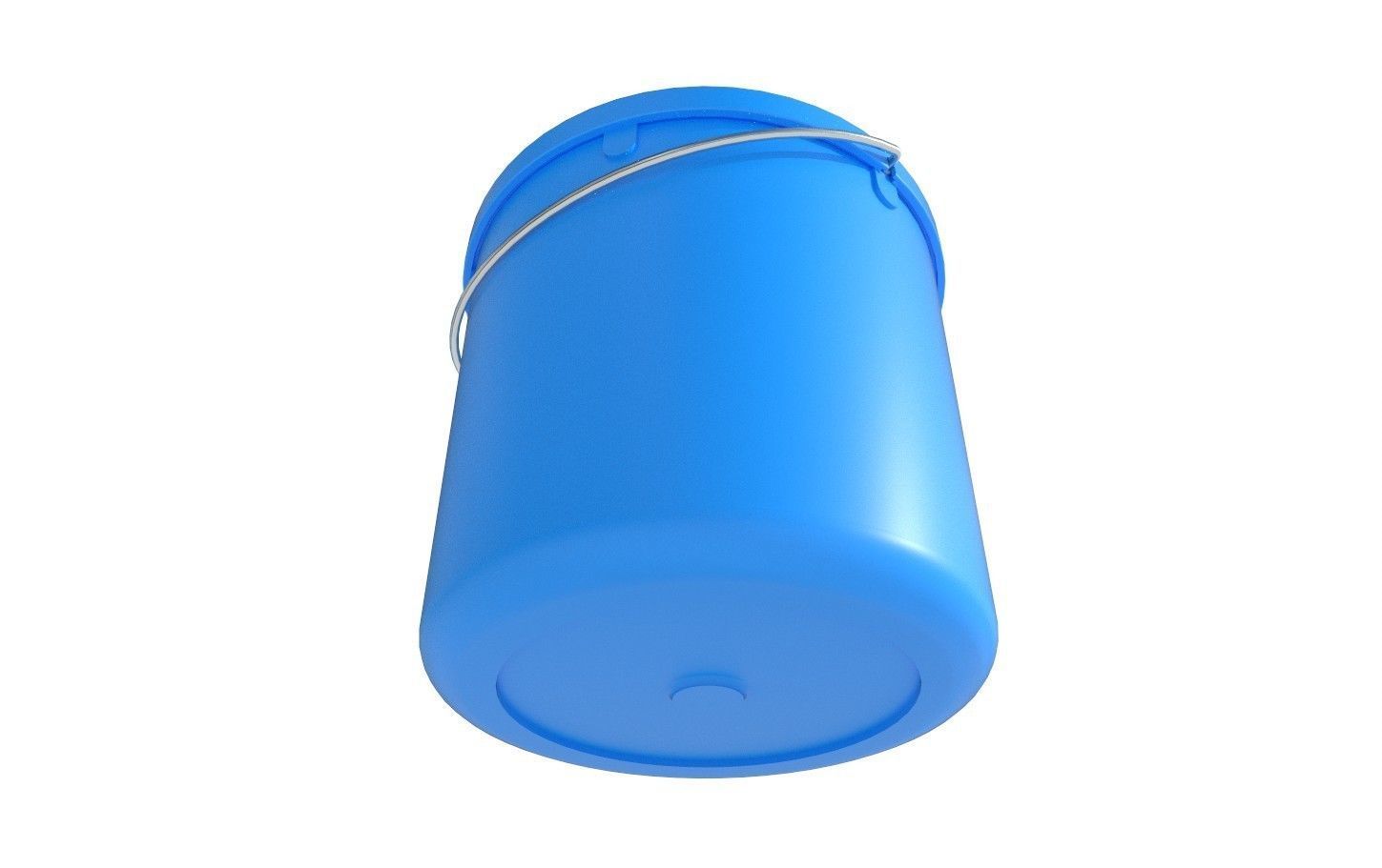 Plastic Bucket M1 Low-poly 3D model_5
