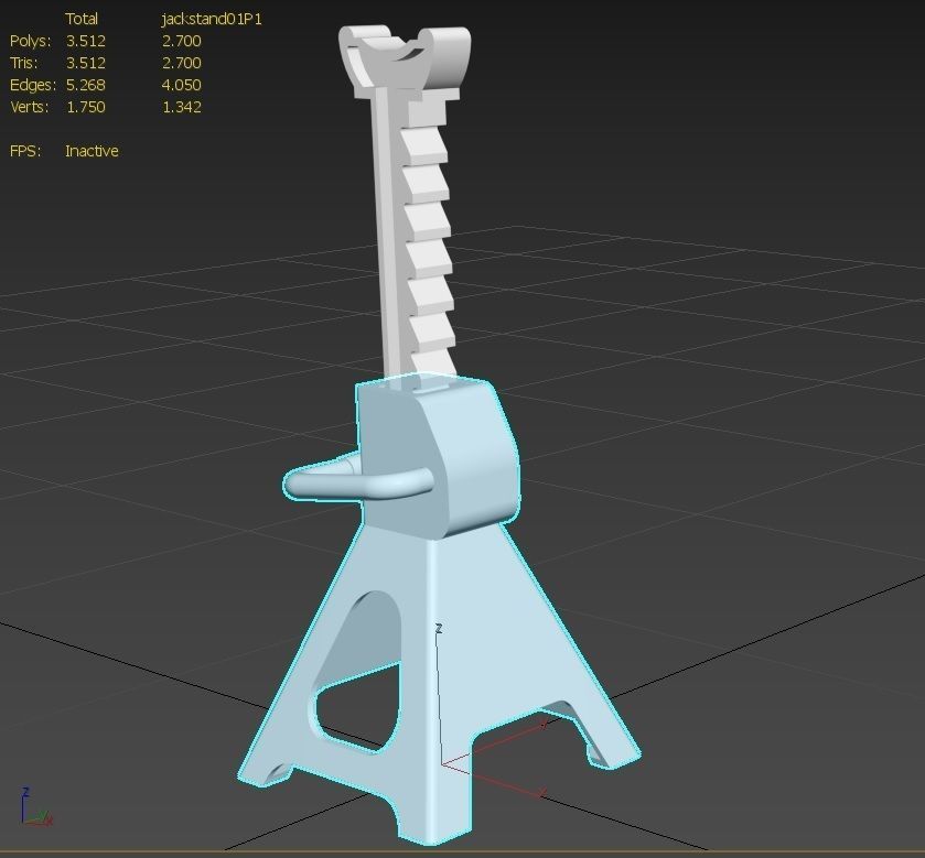 Jack Stand M1 Low-poly 3D model_12