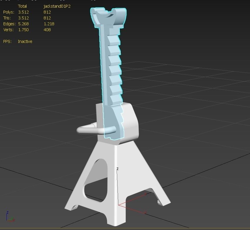 Jack Stand M1 Low-poly 3D model_28