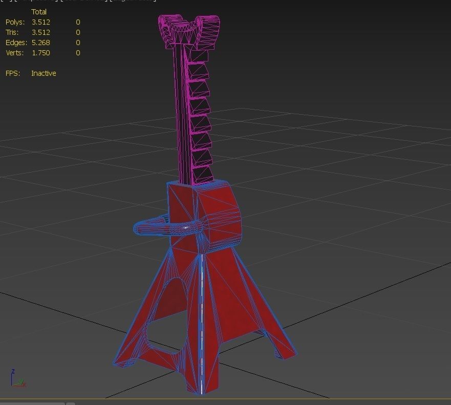 Jack Stand M1 Low-poly 3D model_14
