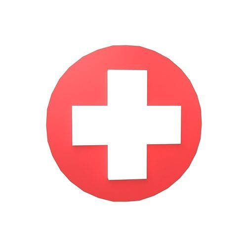 Health Symbol v1 001 Low-poly 3D model