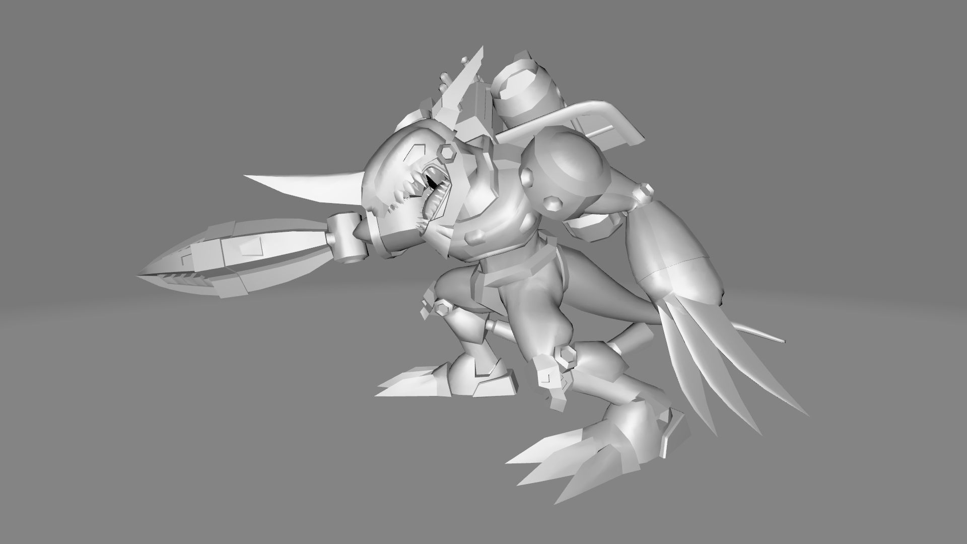 Chaosdromon dinosaur 3D print model_7