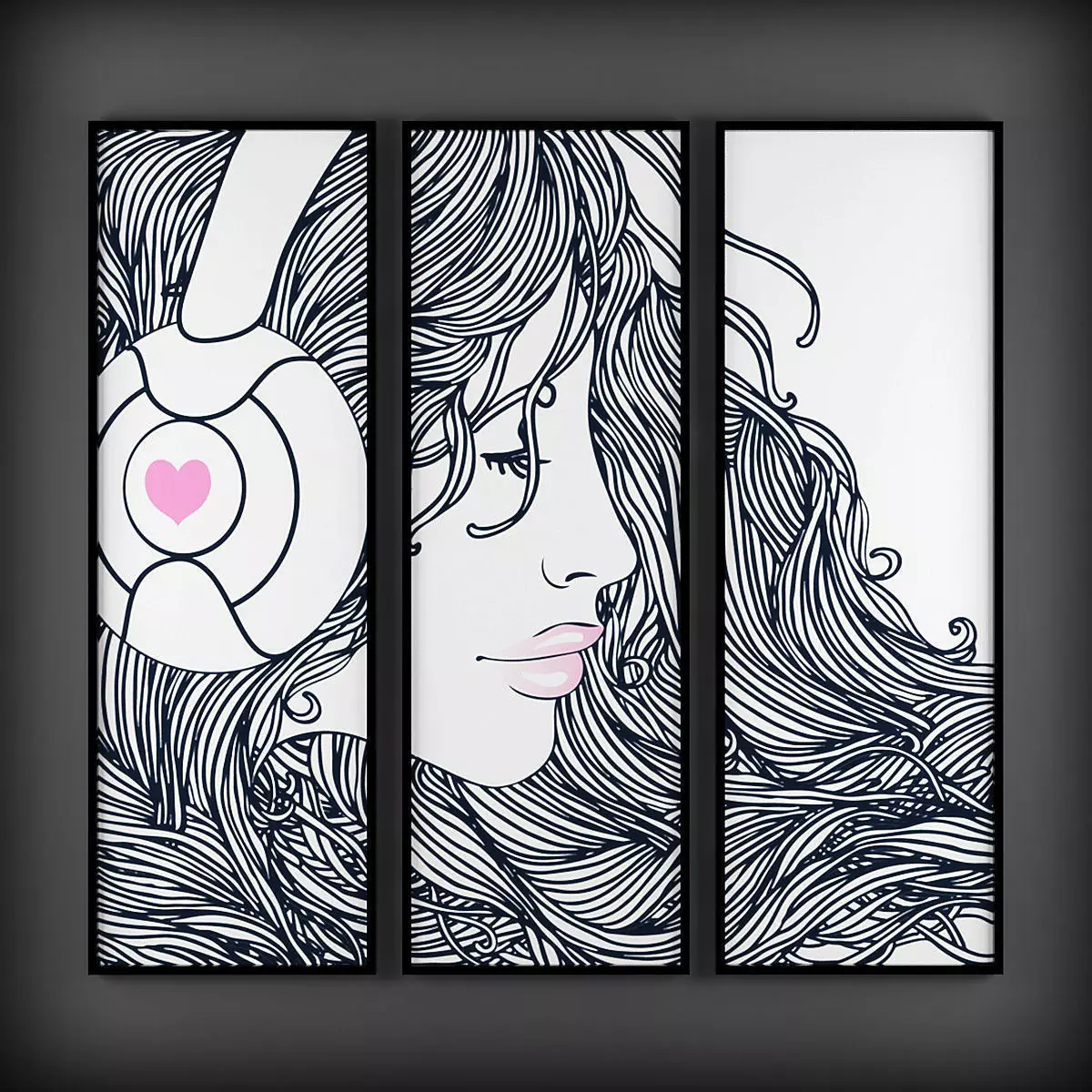 Picture Frames Low-poly 3D model_0