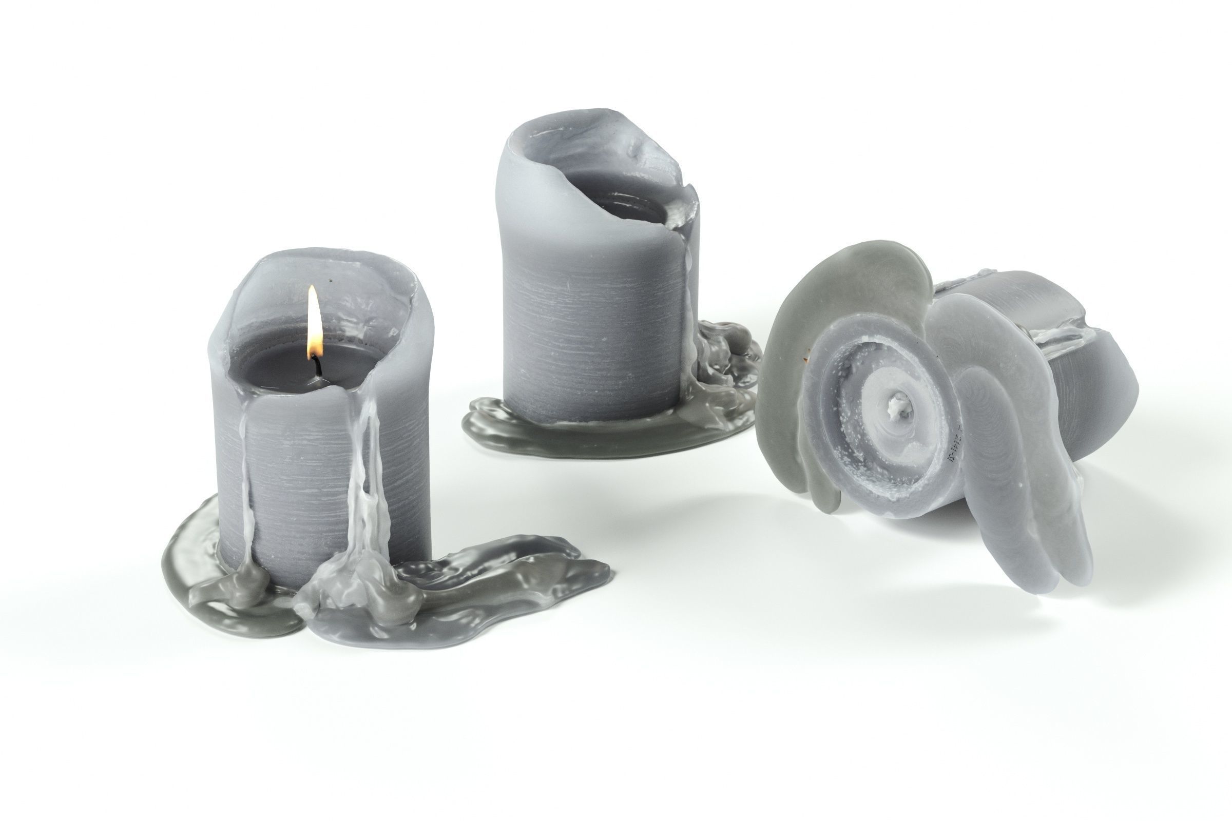 POLYPASTA - candle blue used 01 3D model_1