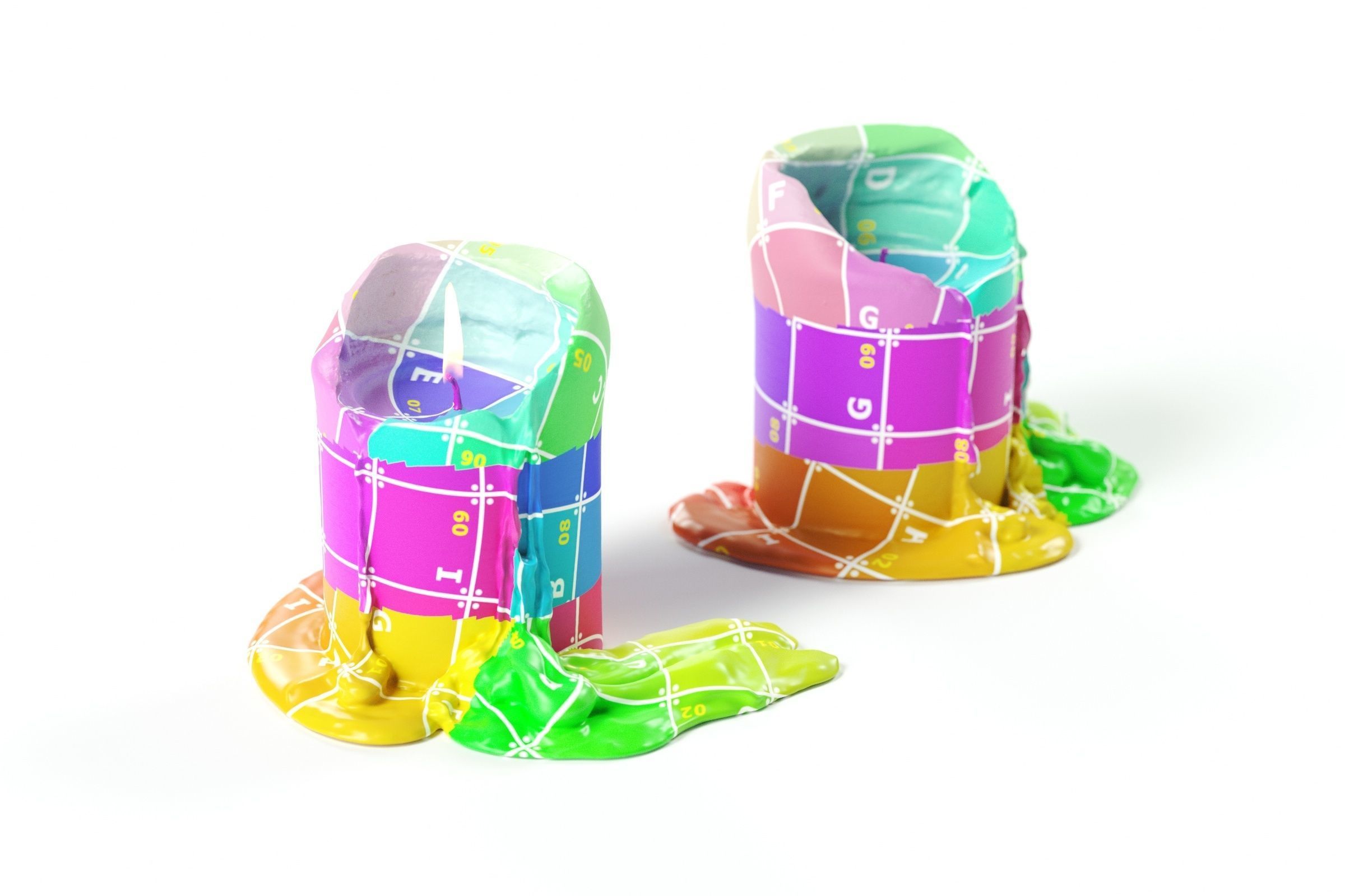 POLYPASTA - candle blue used 01 3D model_7