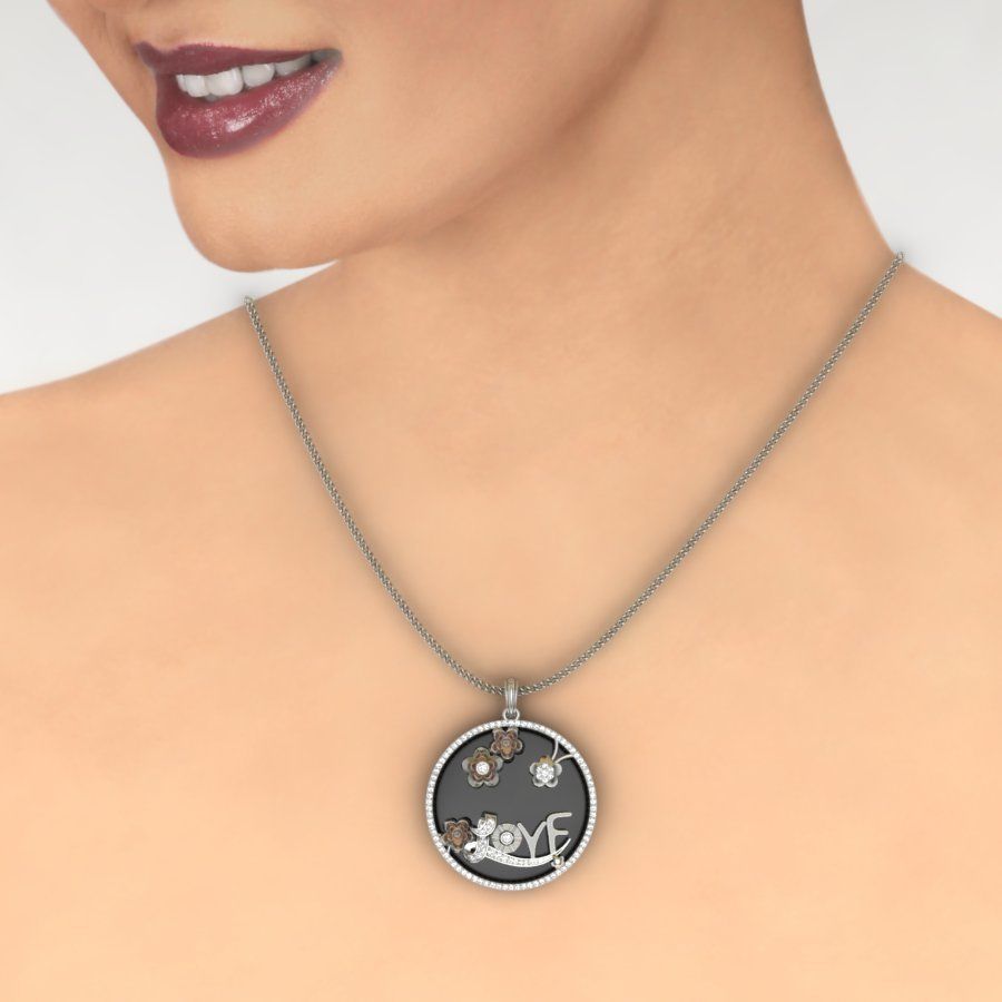 Love pendant 3dm render detail 3D print model_12