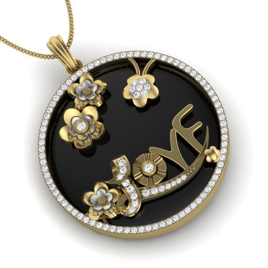 Love pendant 3dm render detail 3D print model_1