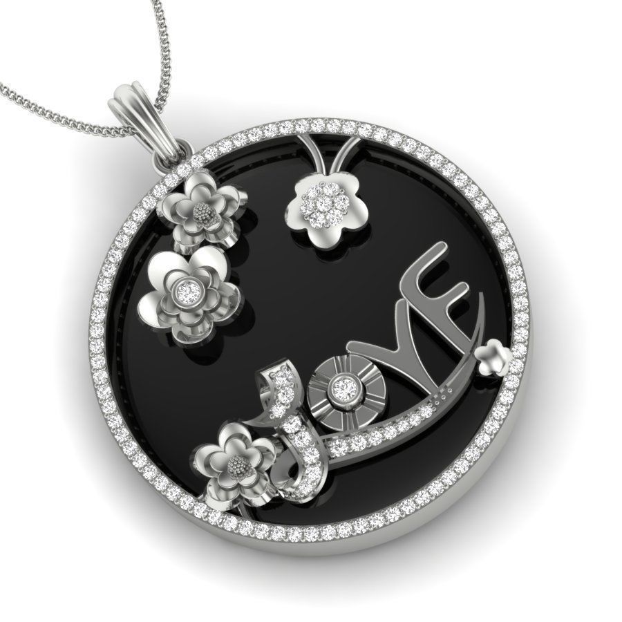 Love pendant 3dm render detail 3D print model_14