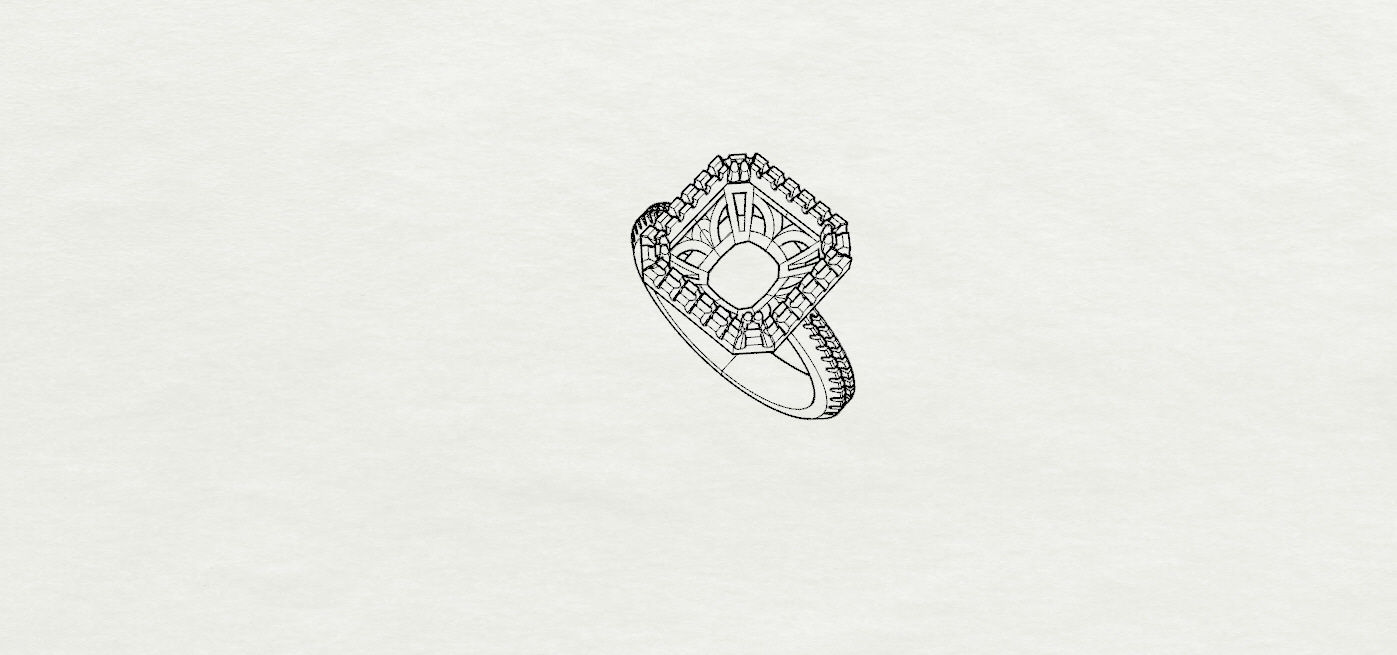 Rings wedding ring 3D print model_11