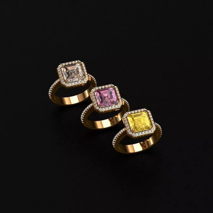 Rings wedding ring 3D print model_0