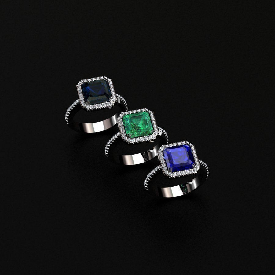 Rings wedding ring 3D print model_3