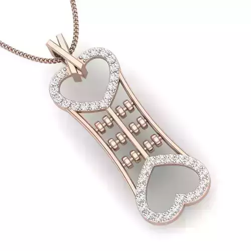 Women Heart pendant 3dm render detail 3D 