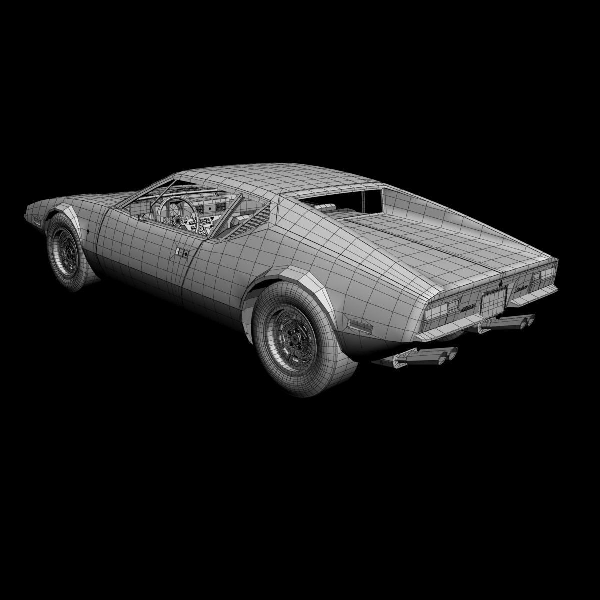 De Tomaso Pantera 1972 3D model_15