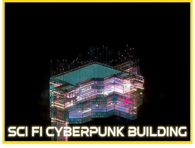 Sci-Fi Cyberpunk Futuristic City Skyscraper Building  78 3D model