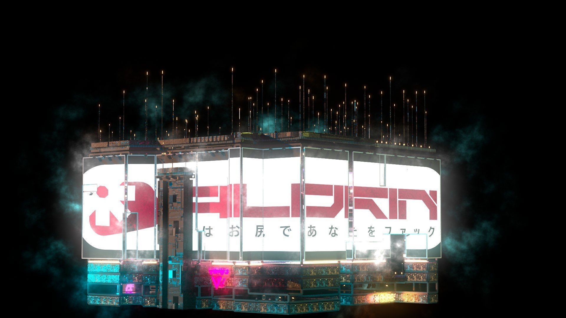 Sci-Fi Cyberpunk Futuristic City Skyscraper Building   77 3D model_3