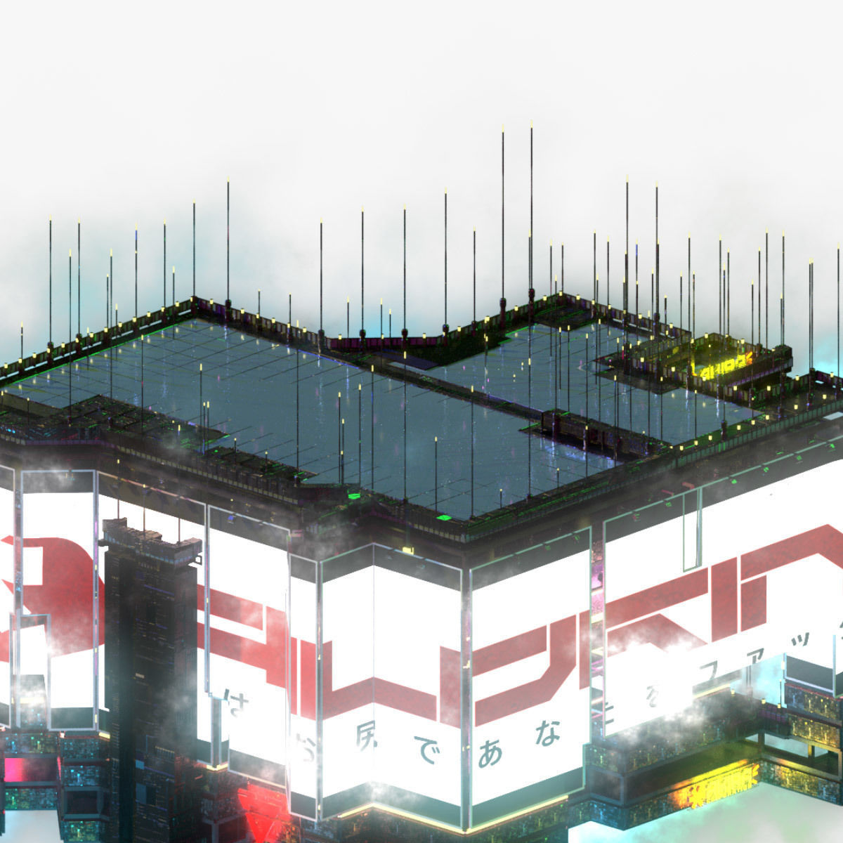 Sci-Fi Cyberpunk Futuristic City Skyscraper Building   77 3D model_5