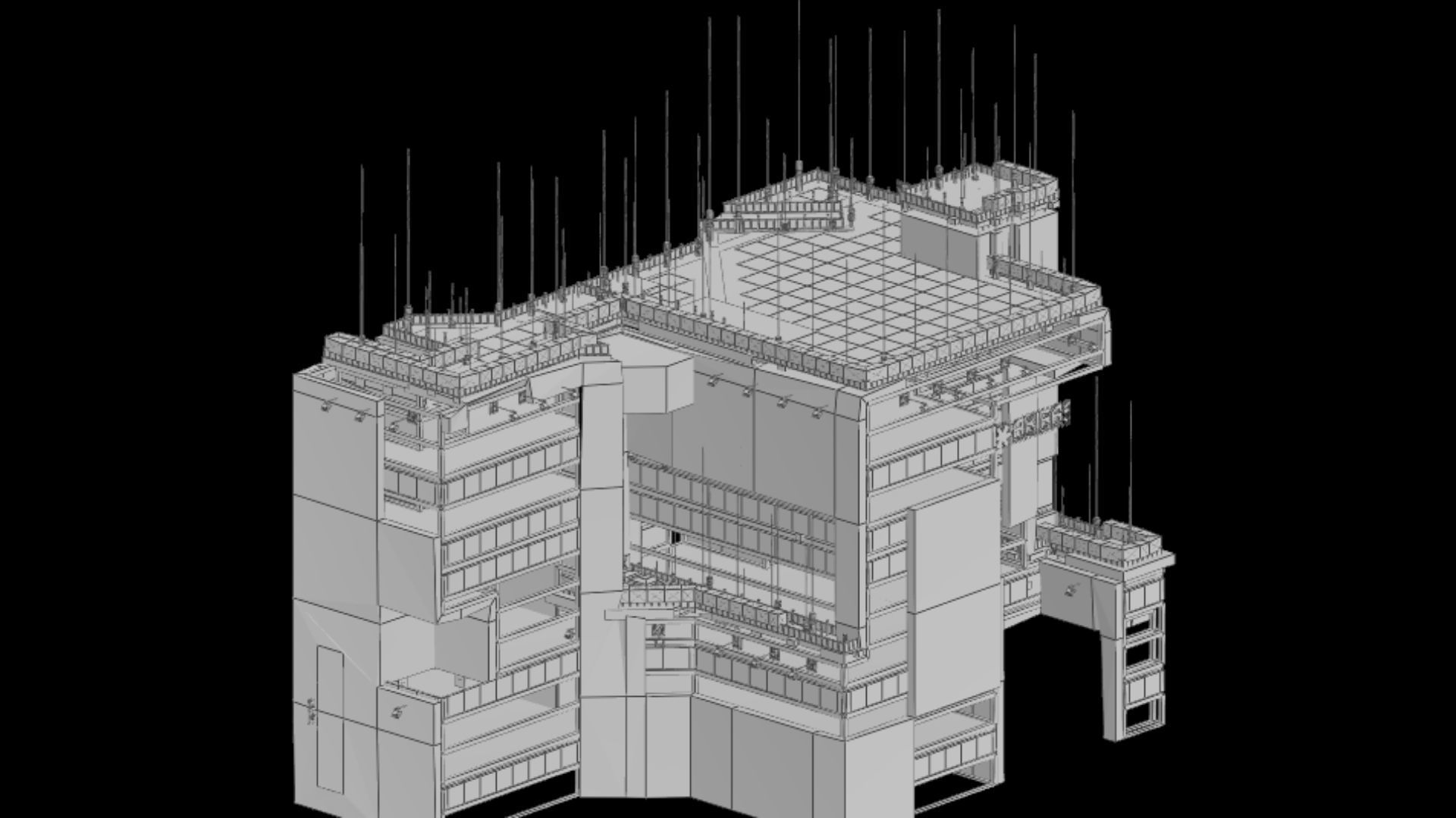 Sci-Fi Cyberpunk Futuristic City Skyscraper Building 75 3D model_6