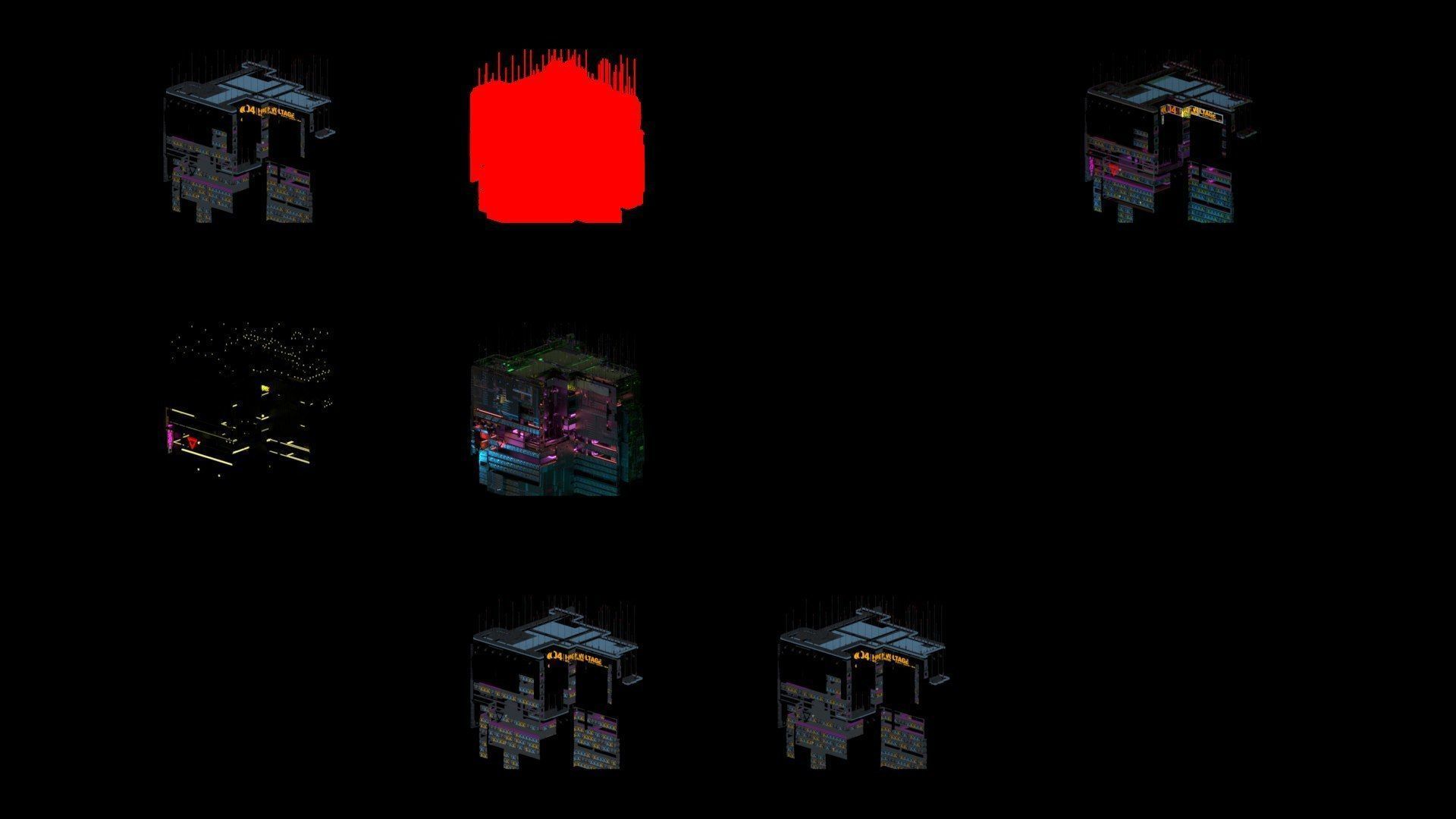 Sci-Fi Cyberpunk Futuristic City Skyscraper Building  71 3D model_4