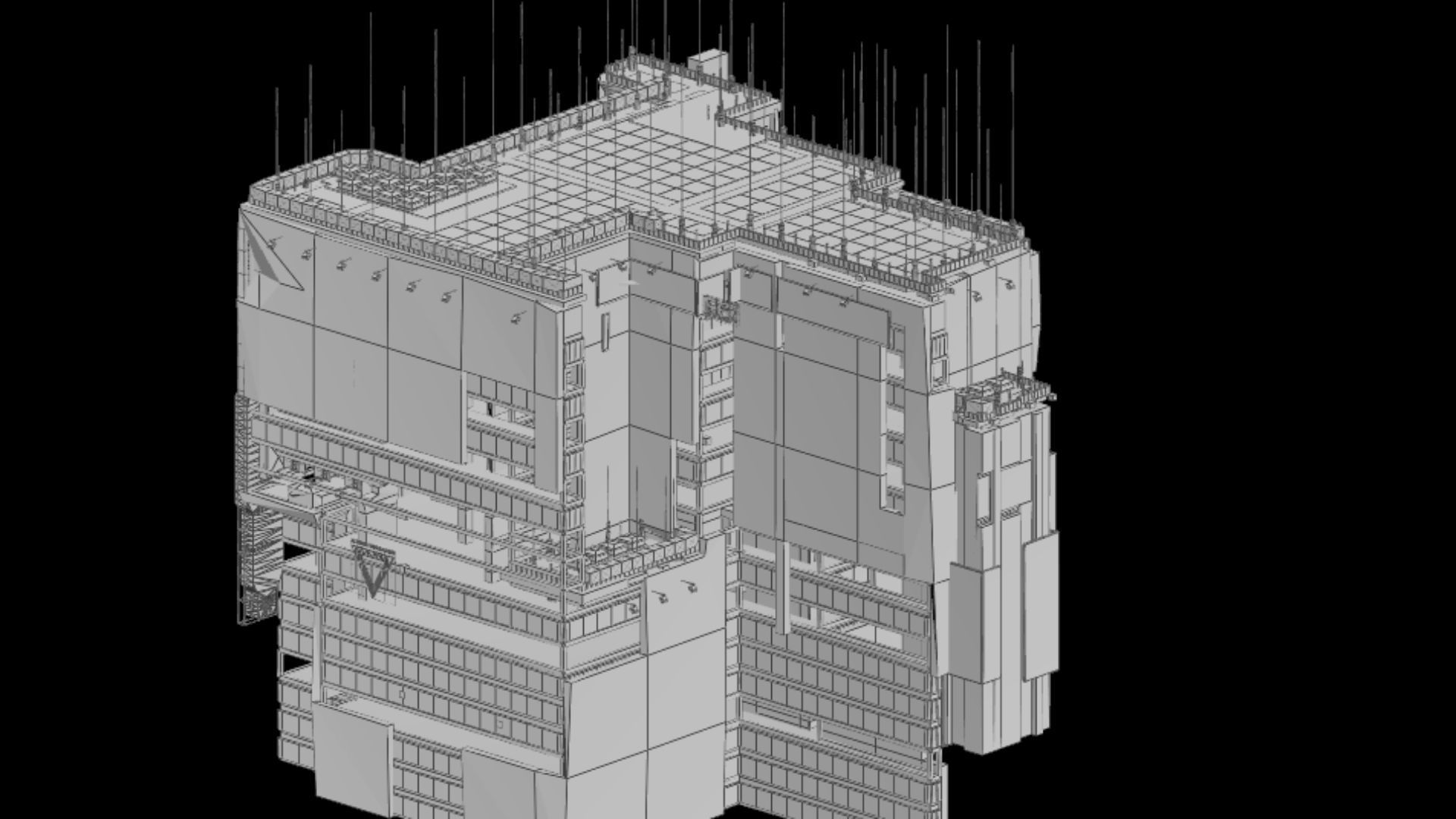 Sci-Fi Cyberpunk Futuristic City Skyscraper Building  71 3D model_6