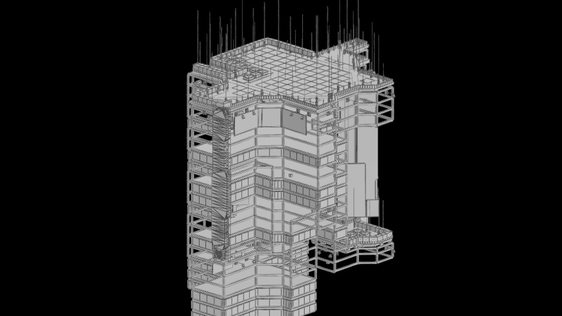 Sci-Fi Cyberpunk Futuristic City Skyscraper Building  66 3D model_6