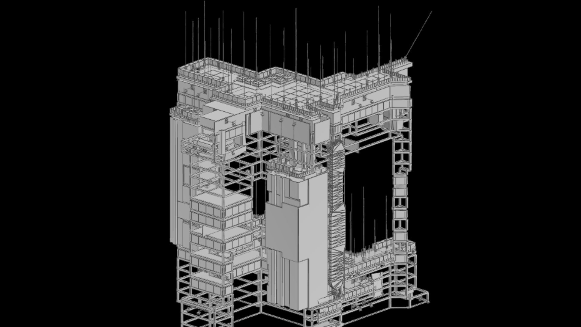 Sci-Fi Cyberpunk Futuristic City Skyscraper Building  63 3D model_6