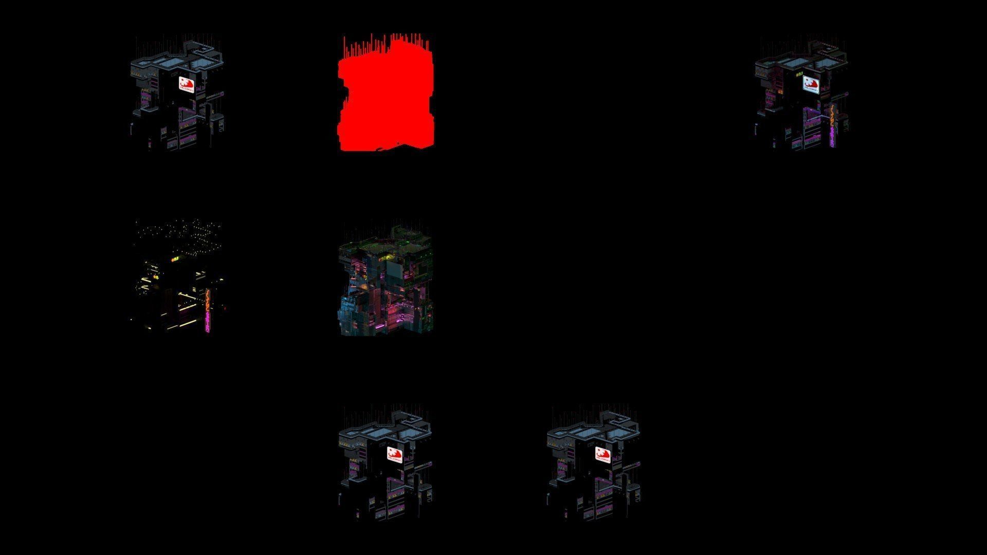 Sci-Fi Cyberpunk Futuristic City Skyscraper Building  62 3D model_4