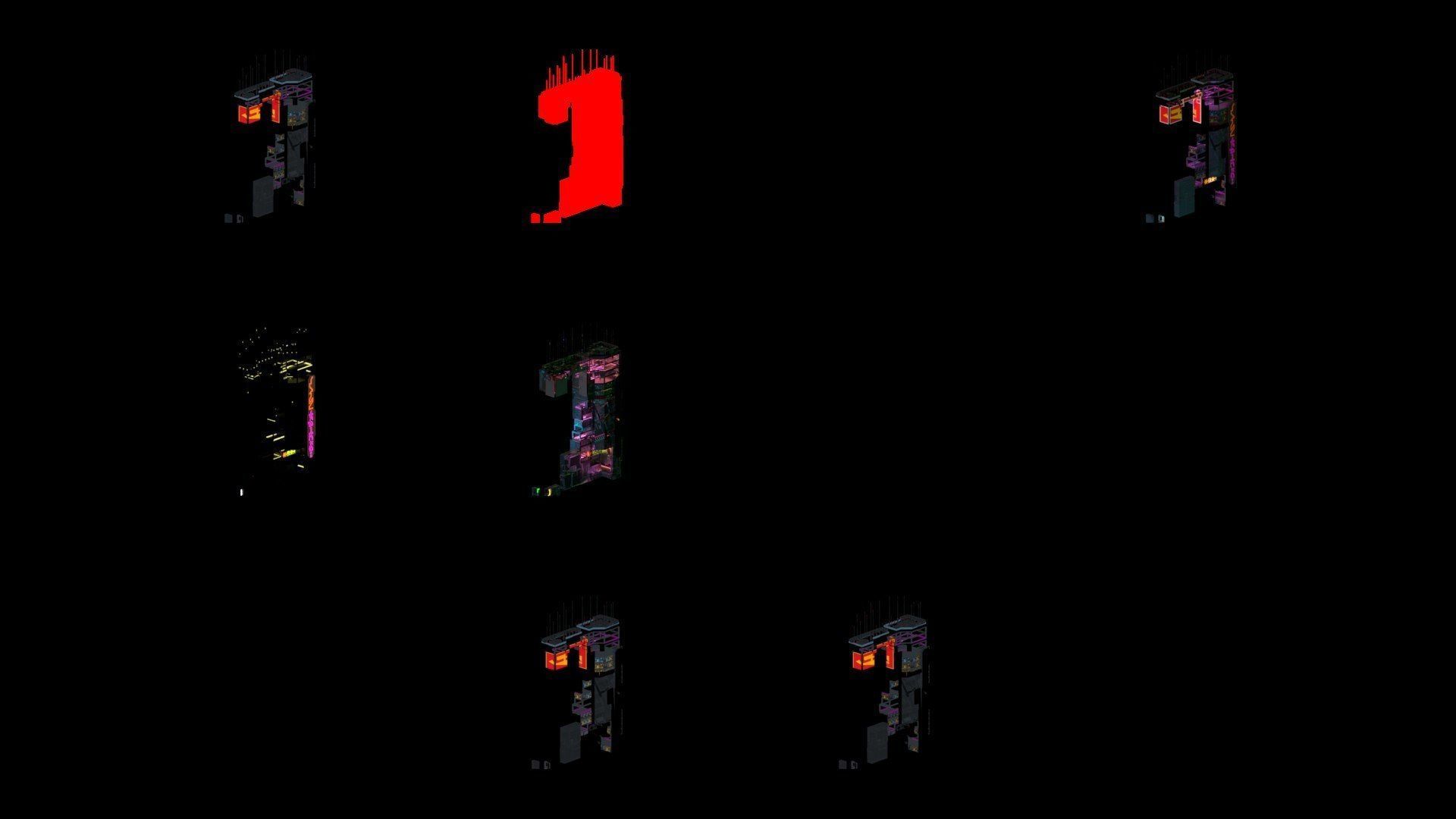 Sci-Fi Cyberpunk Futuristic City Skyscraper Building 60 3D model_4