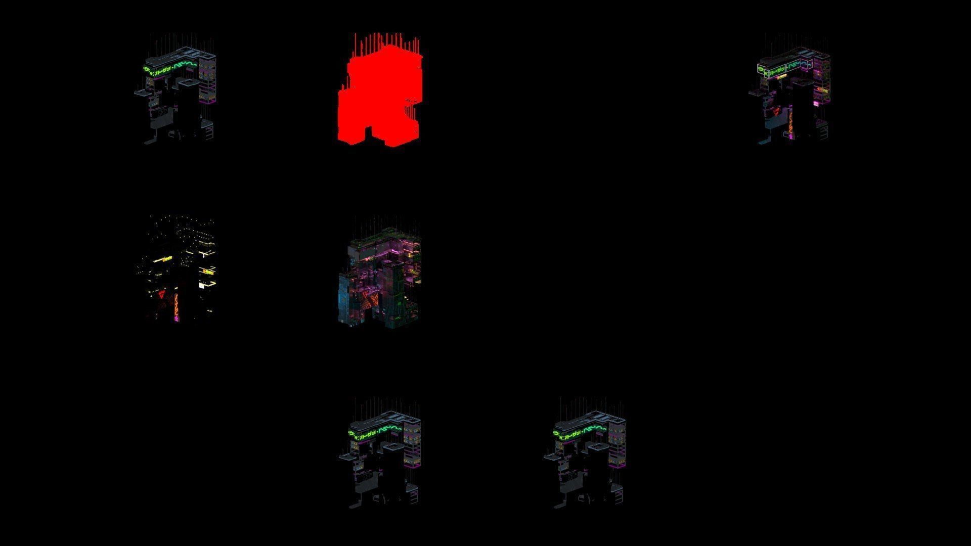 Sci-Fi Cyberpunk Futuristic City Skyscraper Building  59 3D model_4