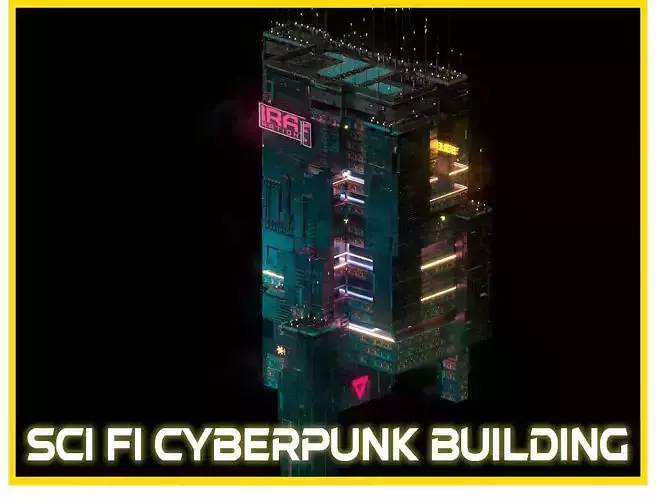 Sci-Fi Cyberpunk Futuristic City Skyscraper Building 57 3D model Sci-Fi Cyberpunk Futuristic City Skyscraper Building 57 3D model