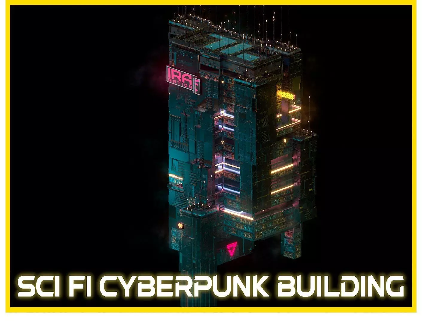 Sci-Fi Cyberpunk Futuristic City Skyscraper Building 57 3D model_0