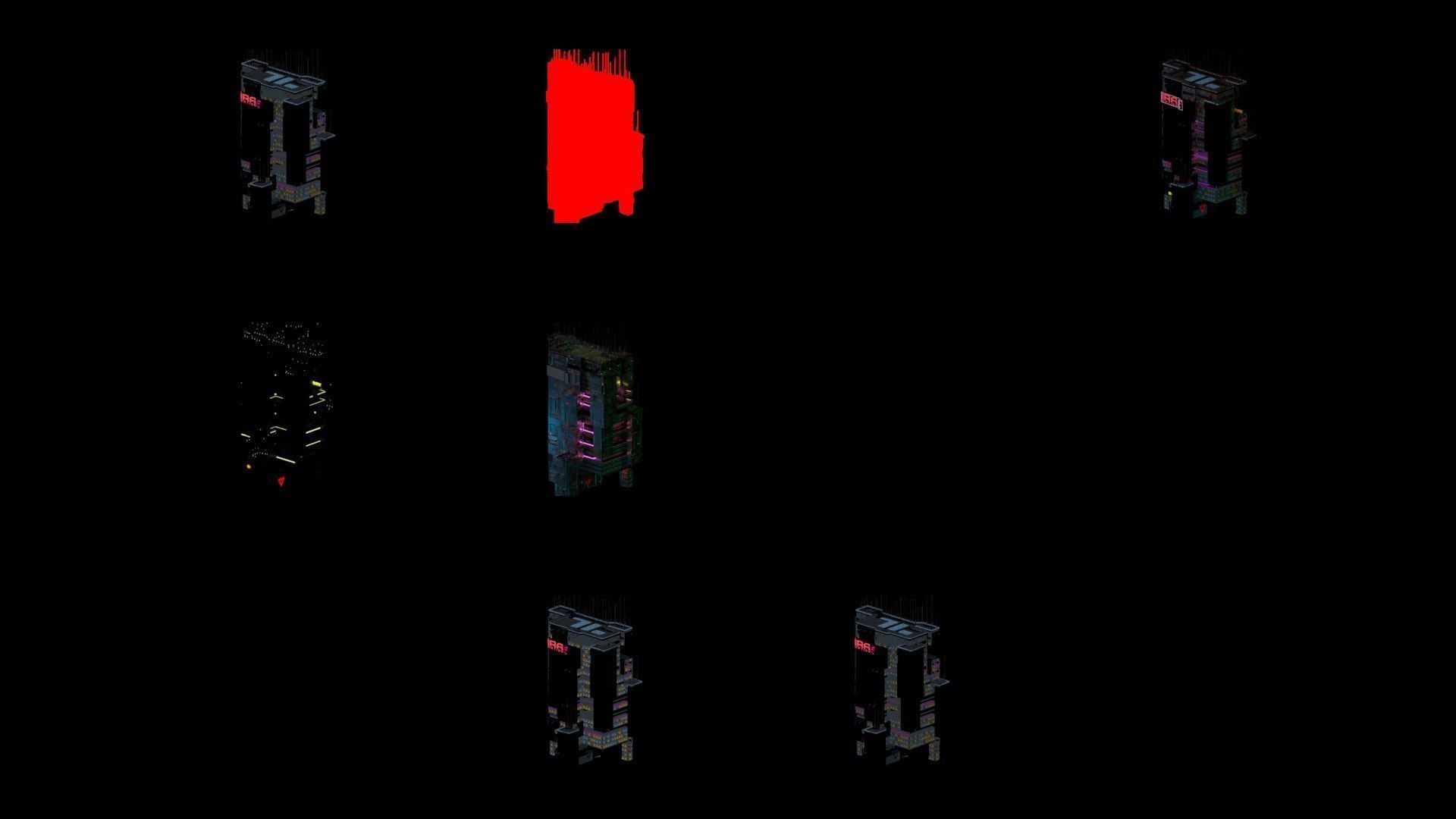 Sci-Fi Cyberpunk Futuristic City Skyscraper Building 57 3D model_4