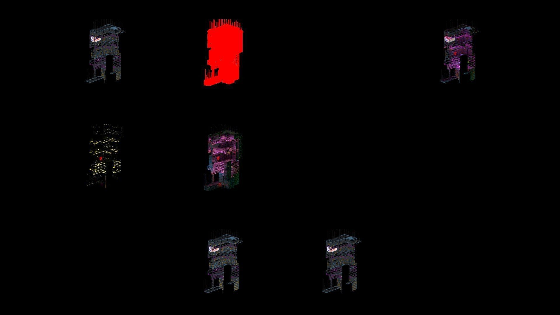 Sci-Fi Cyberpunk Futuristic City Skyscraper Building  56 3D model_4