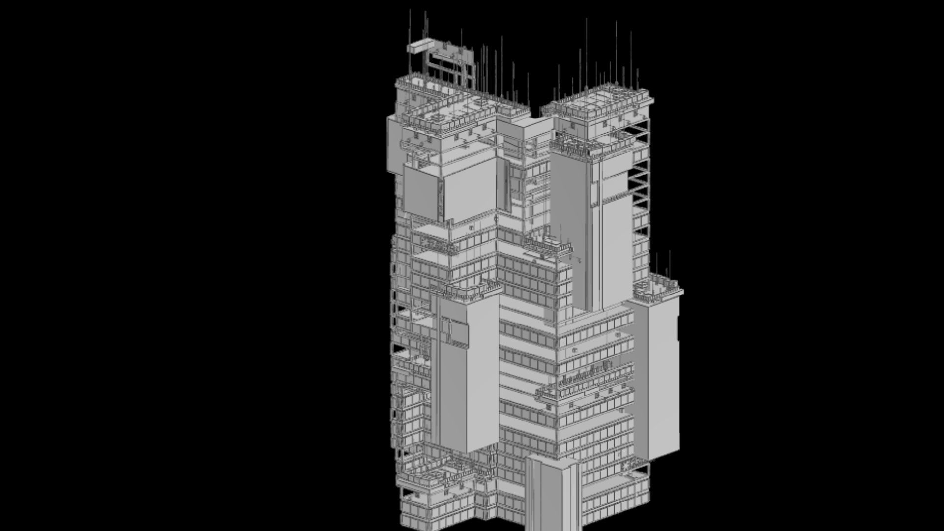 Sci-Fi Cyberpunk Futuristic City Skyscraper Building 54 3D model_6