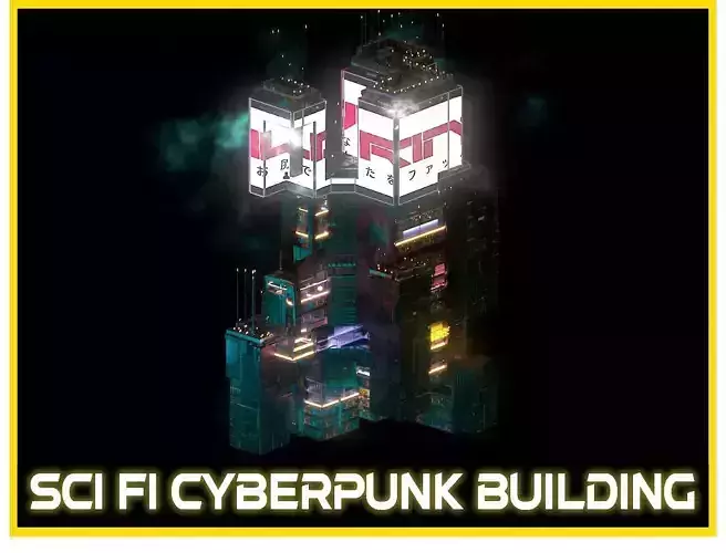 Sci-Fi Cyberpunk Futuristic City Skyscraper Building 51 3D model Sci-Fi Cyberpunk Futuristic City Skyscraper Building 51 3D model