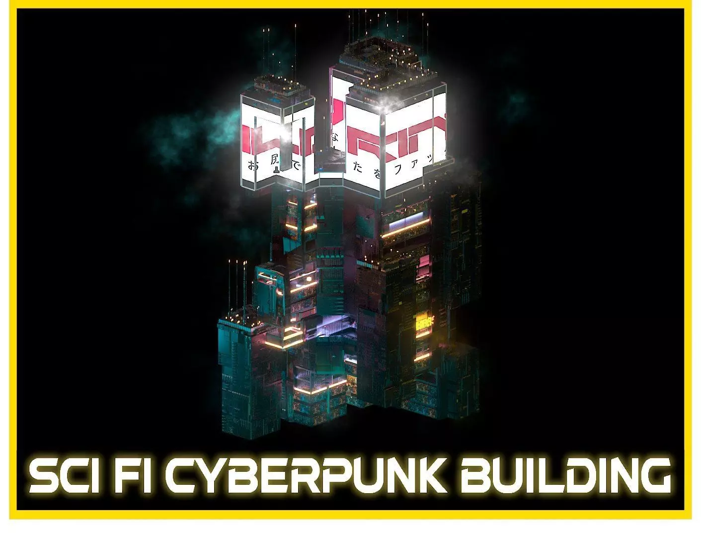 Sci-Fi Cyberpunk Futuristic City Skyscraper Building 51 3D model_0