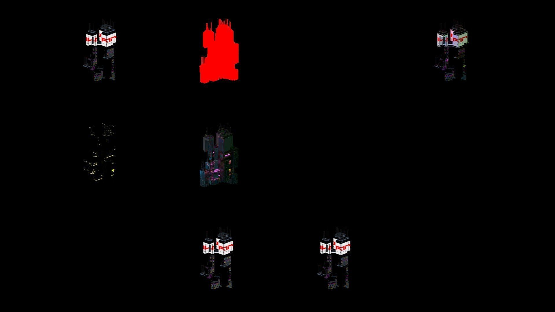 Sci-Fi Cyberpunk Futuristic City Skyscraper Building 51 3D model_4