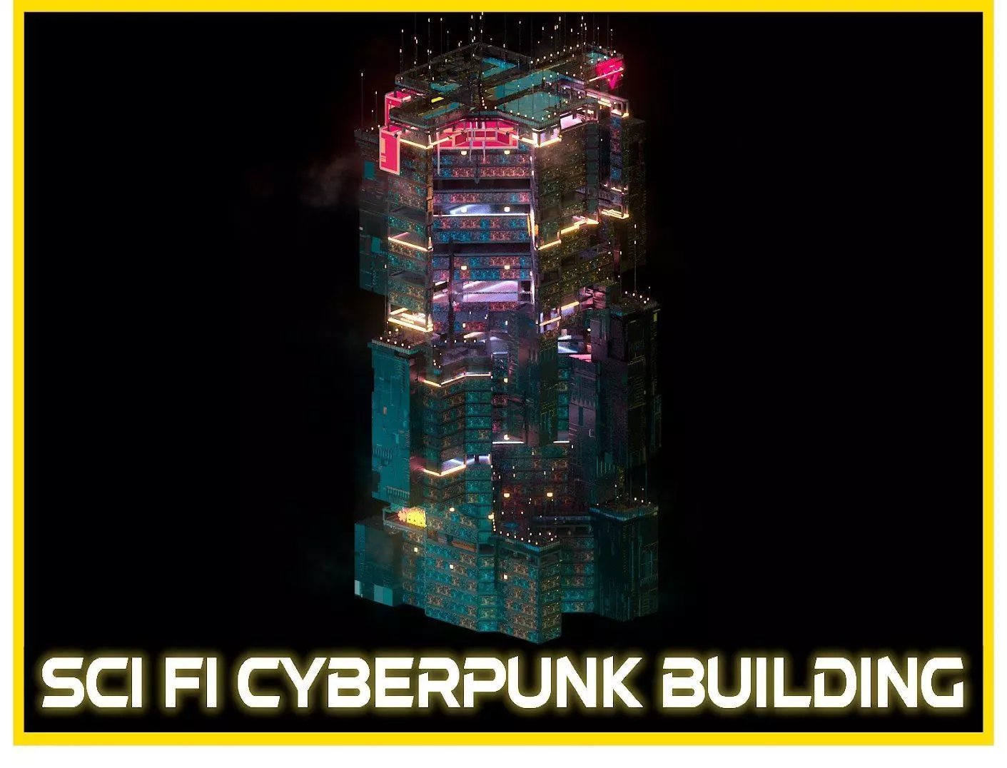 Sci-Fi Cyberpunk Futuristic City Skyscraper Building 47 3D model_0