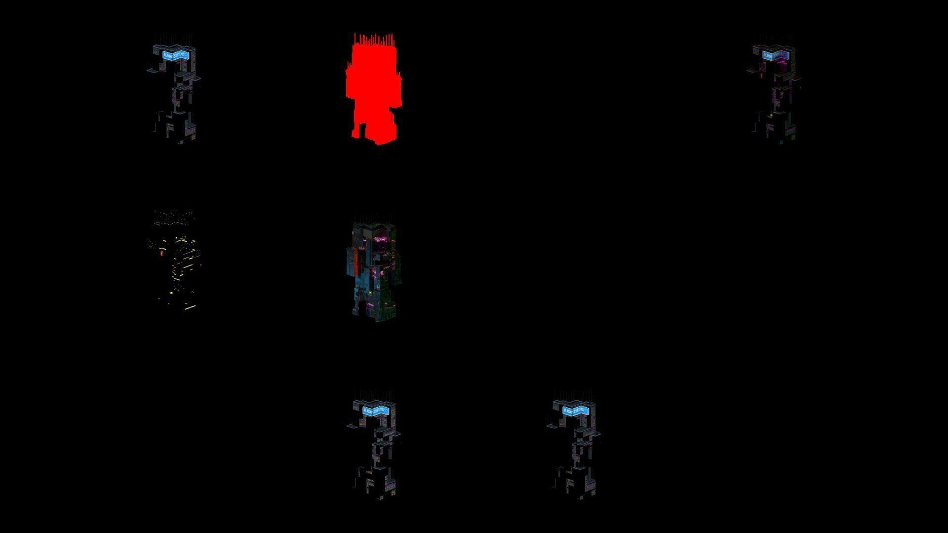 Sci-Fi Cyberpunk Futuristic City Skyscraper Building 41 3D model_4